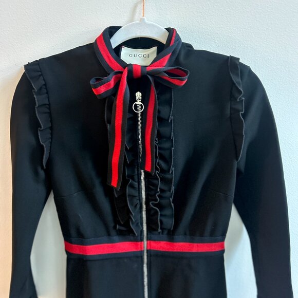 Gucci Sherry Line Dress, Medium Black - Picture 3 of 13